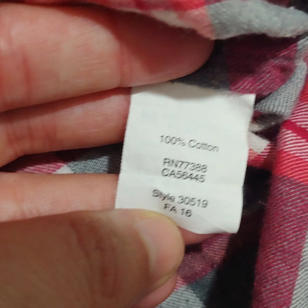 VINTAGE LABEL J. CREW PLAID FLANNEL BUTTON DOWN